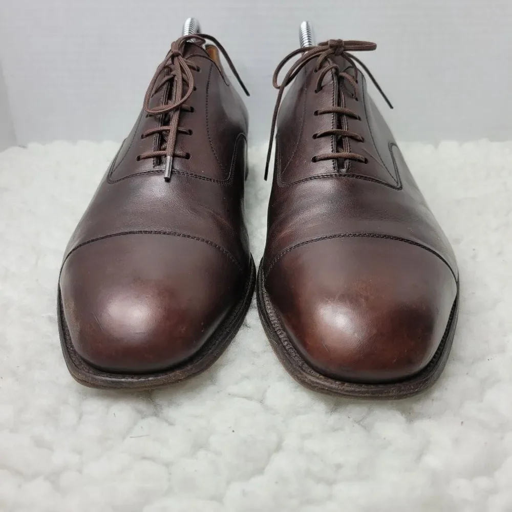 J.M. Weston Richelieu Men's Size 10 Oxford Derby Brown Leather 300 Cap Toe